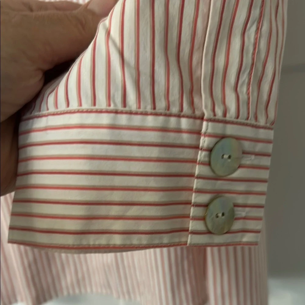 Chico's Pink Striped Blouse - Picture 8 of 8